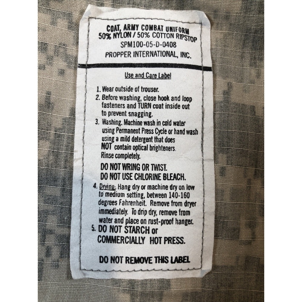 US Army Digital Camo Jacket Mens Large Military Combat Uniform 8415-01-519-8501 - Picture 8 of 16